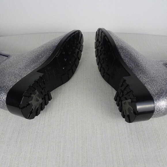 MELISSA Thermal Seasonal Rainboots Women's Boots Silver Lugged New Size 6 - Picture 9 of 11